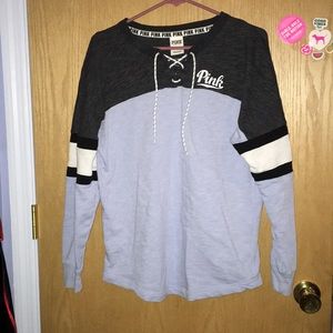 Lace up campus crew PINK